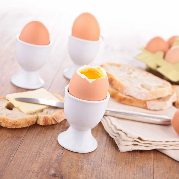 Eggs and bread — Stock Photo, Image