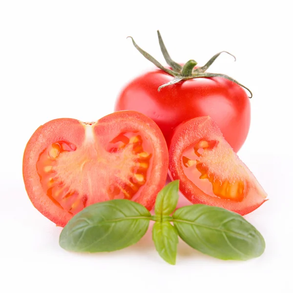 Tomato and basil — Stock Photo, Image