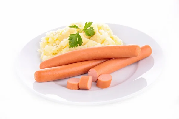 Sausage and potato — Stock Photo, Image
