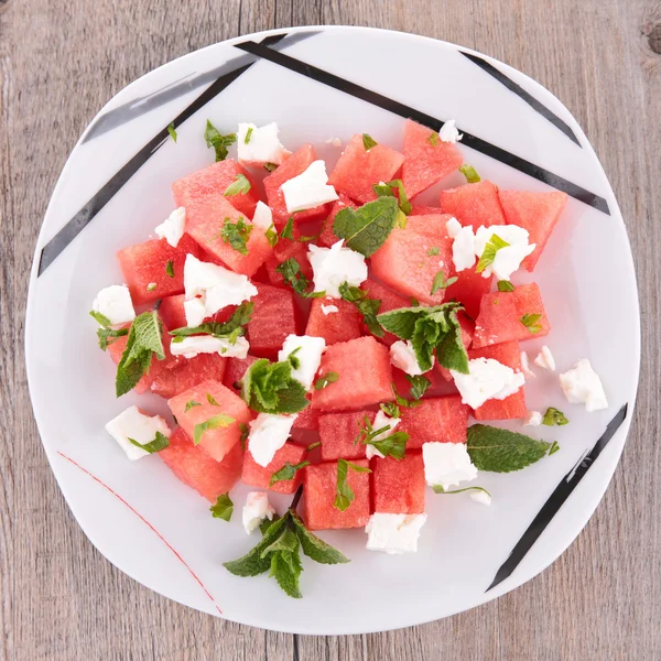 Salad with watermelon — Stock Photo, Image