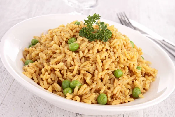 Reis und Erbsen — Stockfoto