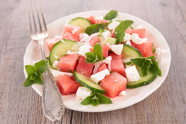 Salada de melancia — Fotografia de Stock