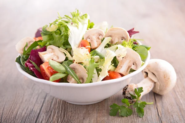 Salat mit Gemüse und Pilzen — Stockfoto