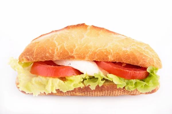 Бутерброд на білому — стокове фото