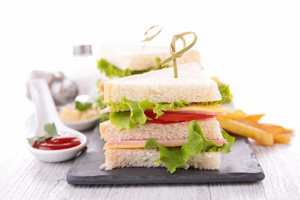 Sandwich et frites — Photo