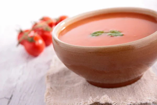 Томатний суп приготування гаспачо — стокове фото