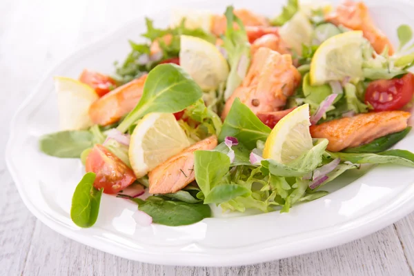 Salad with salmon