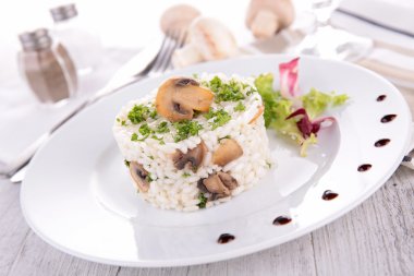mantarlı risotto