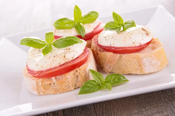 Bruschetta with tomato — Stock Photo, Image