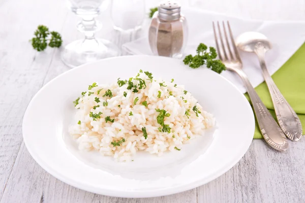 Arroz e salsa — Fotografia de Stock