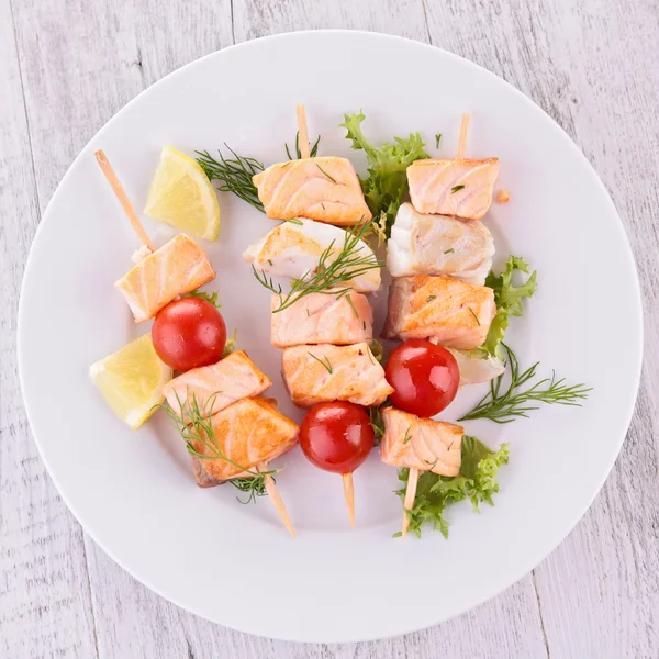 Kebab de salmón — Foto de Stock