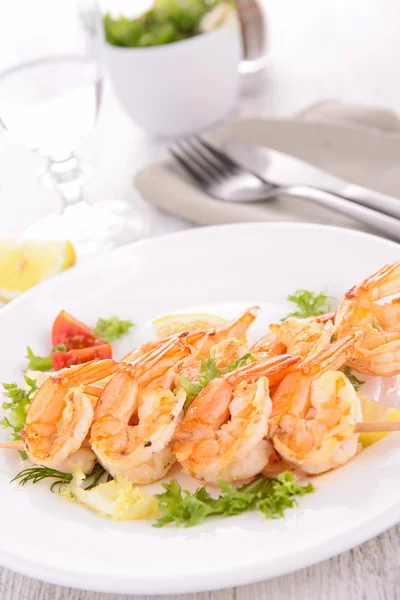 Shrimp kebab — Stock Photo, Image