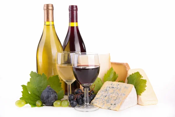 Wine and cheese — Stock Photo, Image