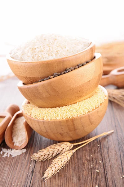 Rizs és egyéb gabonafélék — Stock Fotó