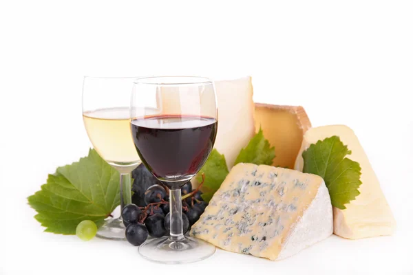 Κρασί και τυρί — Φωτογραφία Αρχείου