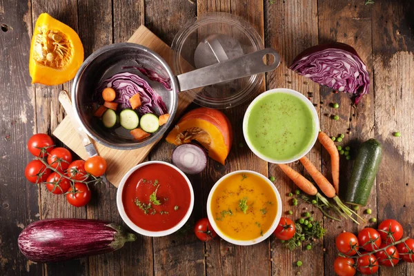 Різноманітна Миска Овочевого Супу — стокове фото