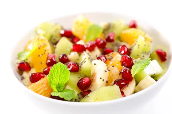 Bowl Fresh Juicy Fruit Salad — Stock Photo, Image