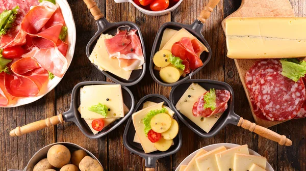 Raclette Fromage Partie Ingrédients — Photo