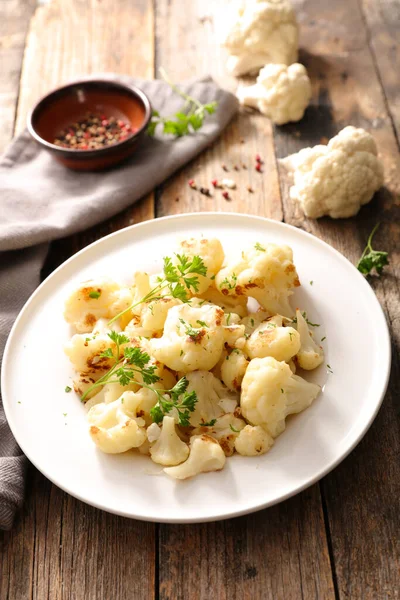 Grilled Cauliflower Parsley Plate — Stock Photo, Image