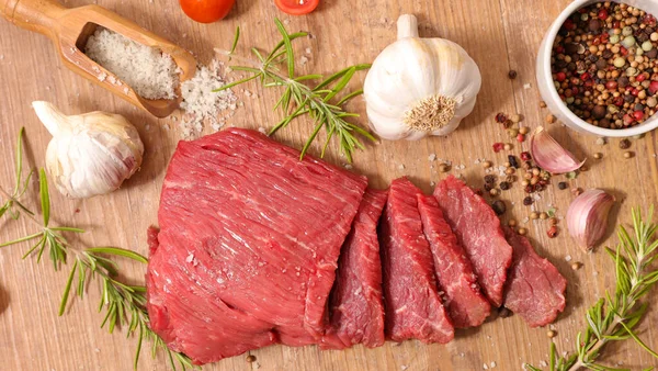 Syrové Hovězí Steak Koření — Stock fotografie