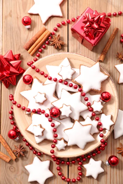 Kerstster Peperkoek Koekje Decoratie — Stockfoto