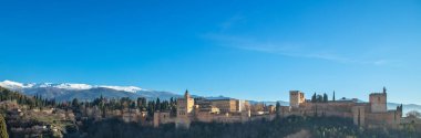 İspanya 'da Alhambra, Granada panoramiği