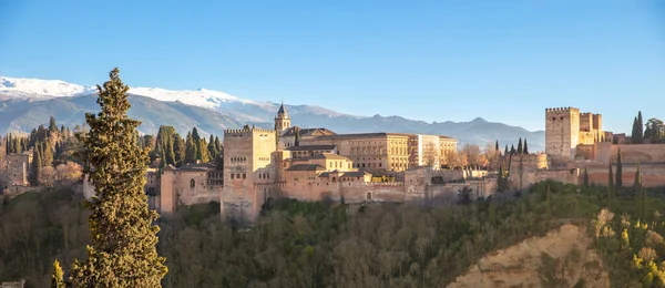 Panoramic Alhambra Granada Spain — Zdjęcie stockowe