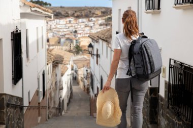 woman tourist in Andalusia street