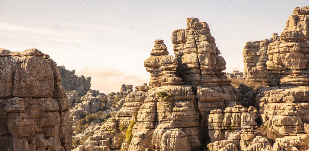 Torcal in Antequera- Andalusia in Spain