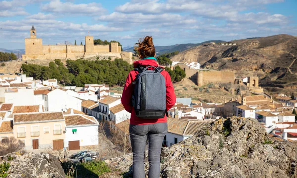 Podróże Kobiet Andaluzji Antequera Hiszpanii — Zdjęcie stockowe