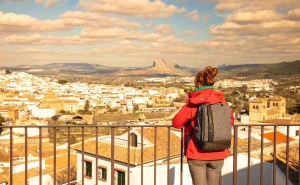 Podróżująca Kobieta Andaluzja Hiszpania — Zdjęcie stockowe
