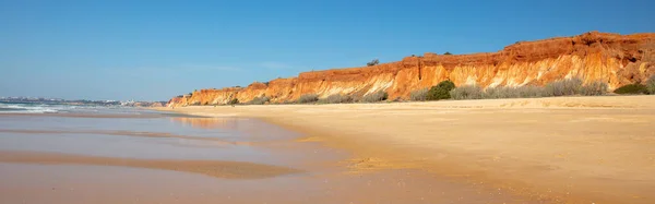 Erstaunliche Falesia Strand Und Rote Klippe Portugal Algarve — Stockfoto