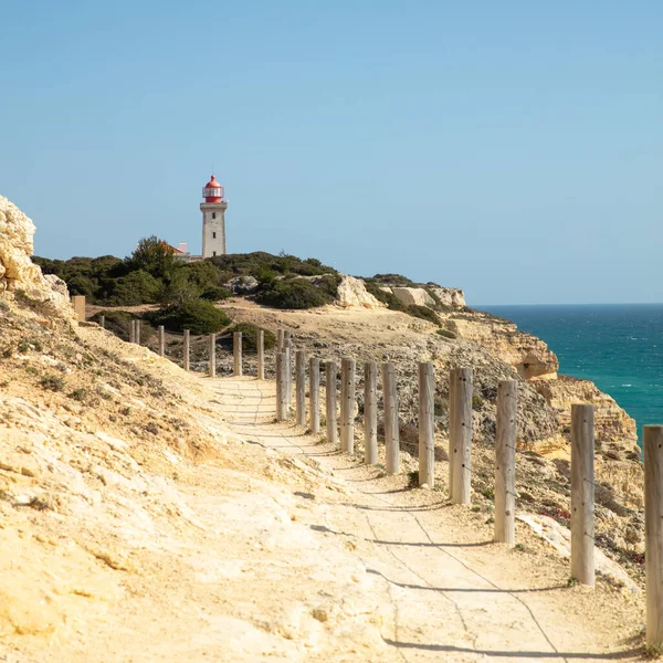 Straße Auf Klippe Atlantik Algarve Portugal — Stockfoto