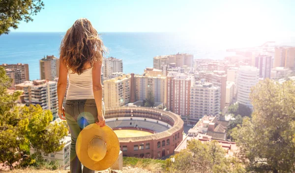 Frauen Reisen Spanien Malaga — Stockfoto