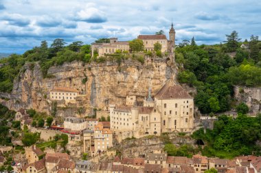 Rocamadour- Fransa 'nın panoramik manzarası