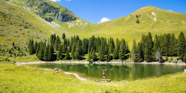 Beautiful Lake Switzerland Bern Region Gantrisch — Stockfoto