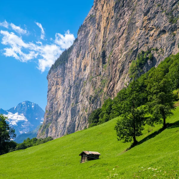 Spectacular View Lauterbrunnen Valley Switzerland — Photo