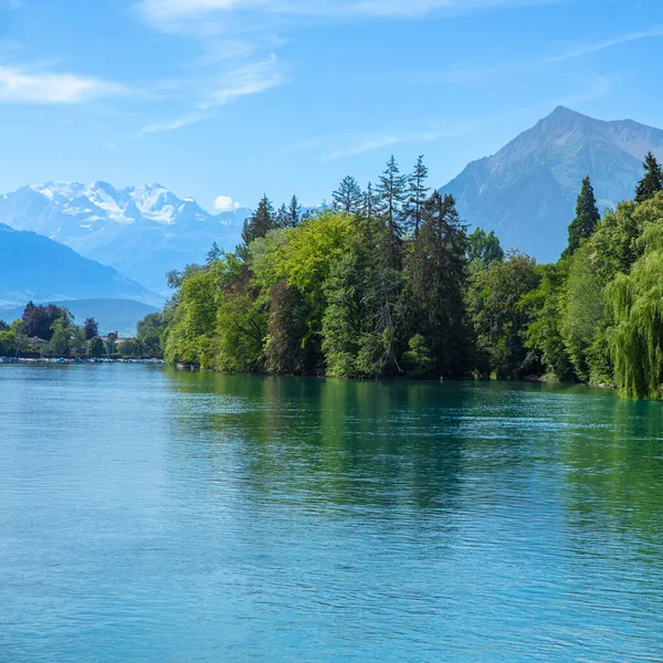 Beautiful Landscape Lake Forest Mountain Switzerland —  Fotos de Stock