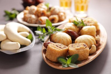 assorted of traditional arabic dessert- baklava