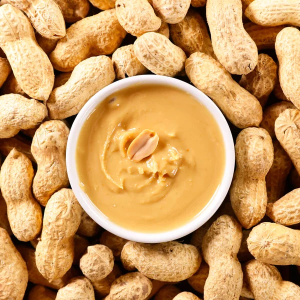Tigela Manteiga Amendoim Delicioso — Fotografia de Stock