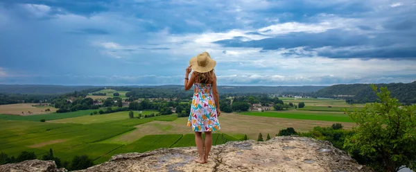 Жінка Подорожує Франческо Дорджорне Панорама — стокове фото