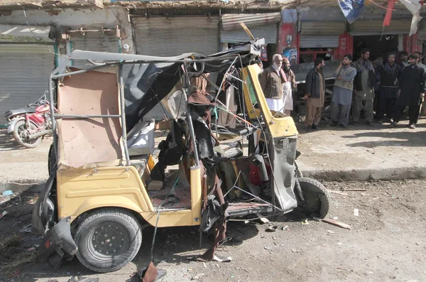 Взрыв на Сарьяб-роуд в Кветте — стоковое фото