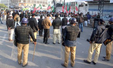 öldürme lahore basın kulübünde quetta, Şii toplumunun karşı protesto.