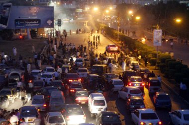 Yargıtay pakistan sipariş Başbakan raja pervez Eşref tutuklamaya karşı protesto.
