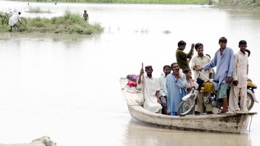 Views after flood in Burira village as the flood ruined cultivations and houses in the locality of Naundero clipart