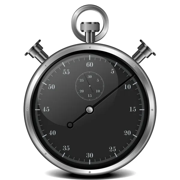 Stop reloj negro — Vector de stock