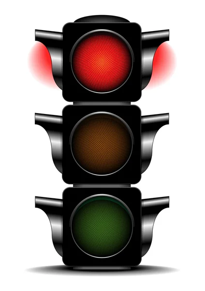 Červené světlo semaforu — Stockový vektor