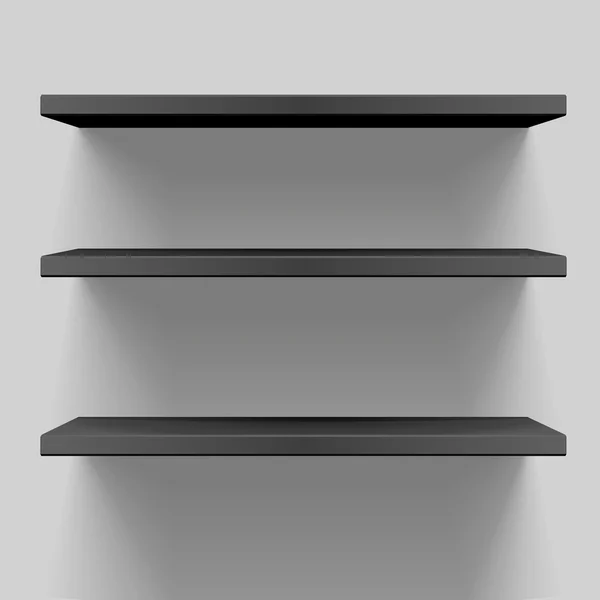 Black shelves — Stock Vector