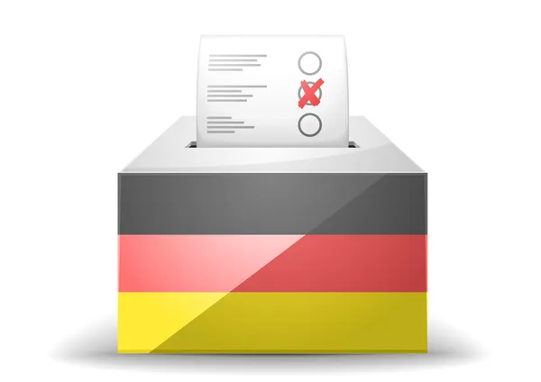 Ballot box with flag — Stock Vector