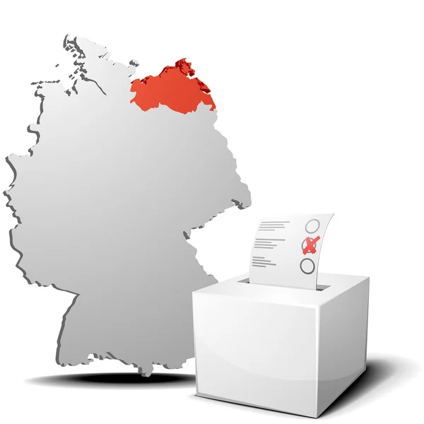 Vote Germany Mecklenburg-West Pomerania — Stock Vector